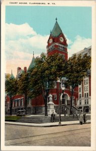 Postcard WV Clarksburg - Court House