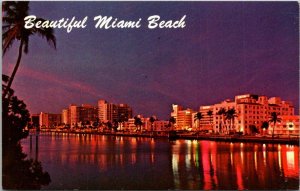 Florida Miami Beach At Night