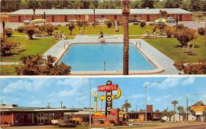 Allendale South Carolina 1950s Postcard Empress Motel Swimming Pool 