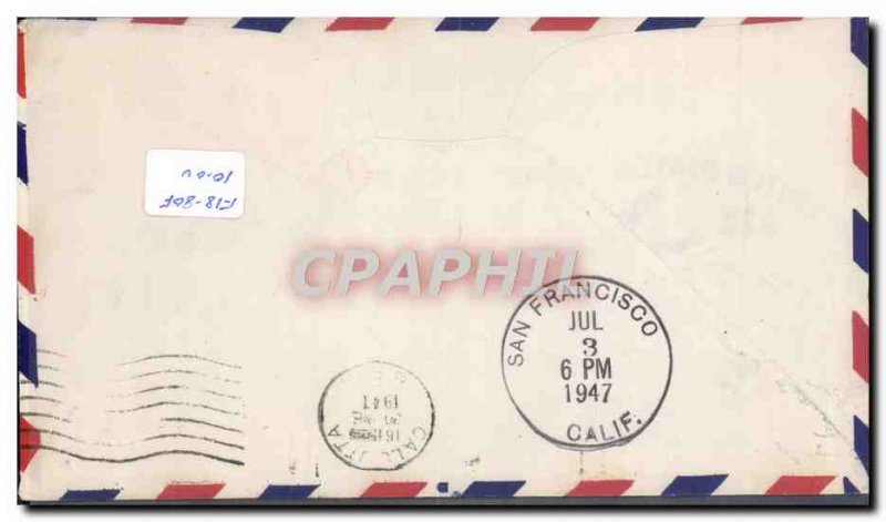 Letter USA New York San Francisco Calcutta India June 27, 1947