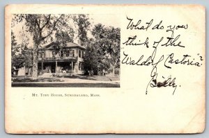 1908  Sunderland  Massachusetts  Mt. Toby House    Postcard
