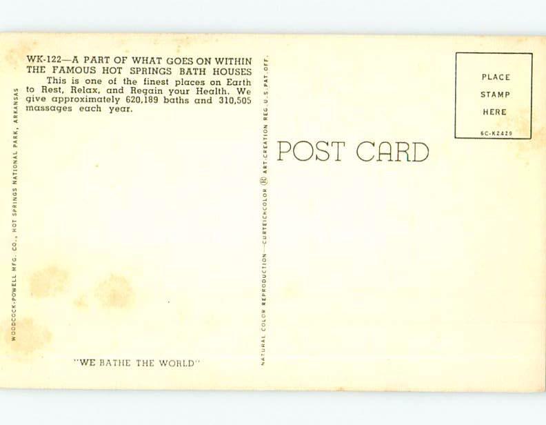 Unused Pre-1980 THREE VIEWS ON CARD Hot Springs Arkansas AR ho7799