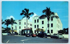 WEST PALM BEACH, Florida FL ~ Roadside HIBISCUS APARTMENTS c1950s  Postcard