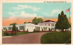 Vintage Postcard Wynnton School Campus Building Landmark Columbia Georgia GA TWC