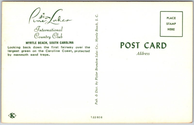 Myrtle Beach South Carolina SC, Pine Laker, International Country Club, Postcard