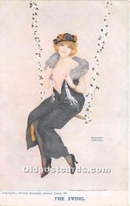 Delta Fine Arts Co Printed in England The Swing Artist Raphael Kirchner Unused 