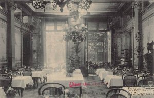 PARIS FRANCE~CHAMPEAUX RESTAURANT~SALON POMPEEN-ORNATE FRENCH~1905 PHOTO POSTCRD