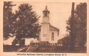 Methodist Episcopal Church Livingston Manor New York Postcard