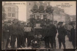 Mint France RPPC Postcard European War Nantes English Troops refueling service