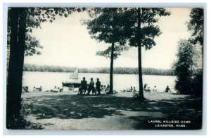 c1940's Laurel Hillside Camp Leicester Massachusetts MA Vintage Postcard