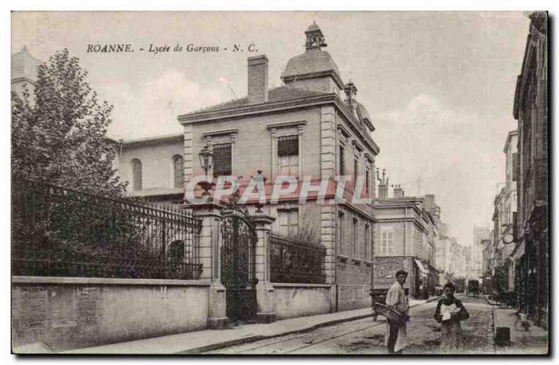 Roanne - Lycee de Garcons - Old Postcard