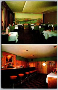 Vtg Fishkill New York NY Union Hotel & Restaurant Bar Dining Room View Postcard