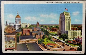 Vintage Postcard 1935 State Capitol and City Hall, Atlanta, Georgia (GA)