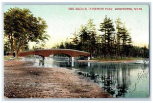c1910 The Bridge Institute Park Worcester Massachusetts MA Antique Postcard