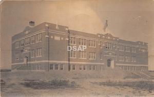 Montana Mt Real Photo RPPC Postcard 1923 CHOTEAU High School Building