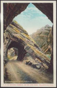 Natural Tunnels,Cody Road,Yellowstone Postcard