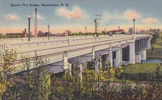 Queen City Bridge Manchester New Hampshire 1955