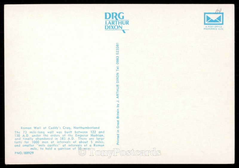 Roman Wall at Cuddy's Crag, Northumberland