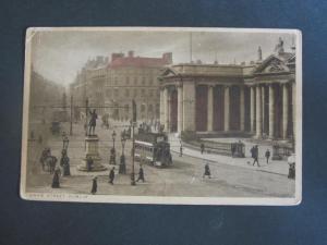 DUBLIN IRELAND Dame St TROLLEY STREET SCENE c1910 PC