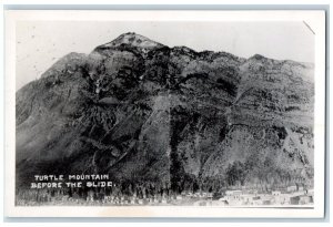 Frank Alberta Canada, Landslide Disaster Turtle Mountain RPPC Photo Postcard 