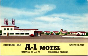 Postcard A-1 Motel Highway 60 and 70 in Ehrenberg, Arizona