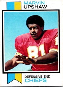 1973 Topps Football Card Marvin Upshaw Kansas City Chiefs sk2526