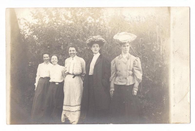 RPPC Real Photo 5 Women ca 1905