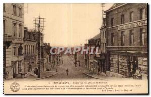 Old Postcard Belgium Grand rue Bonsecours shooting Basilica