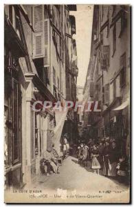 Old Postcard La Cote D & # 39Azur A Nice Old Street Borough