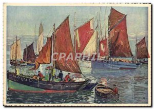 Old Postcard Fishing Boat