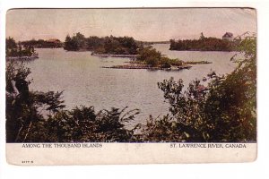 Among the Thousand Islands, St Lawrence River, Ontario, Used 1908, Warwick