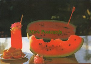 Food & Drink Postcard - Fruit - Watermelon and a Cocktail RR13691