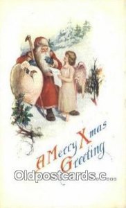 Santa Claus Chirstmas Carte, Postal Postal 1924 close to grade 2