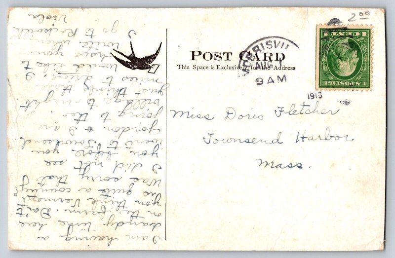 Postcard Humor Comic - Frank Swallow - Vermont vs Canada