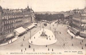 BR72380 montpellier perspective prise de la therrase du theatre tramway   france