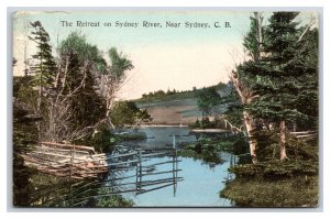 Sydney River Near Sydney Cape Breton Scotia Canada UNP Sepia DB Postcard T5