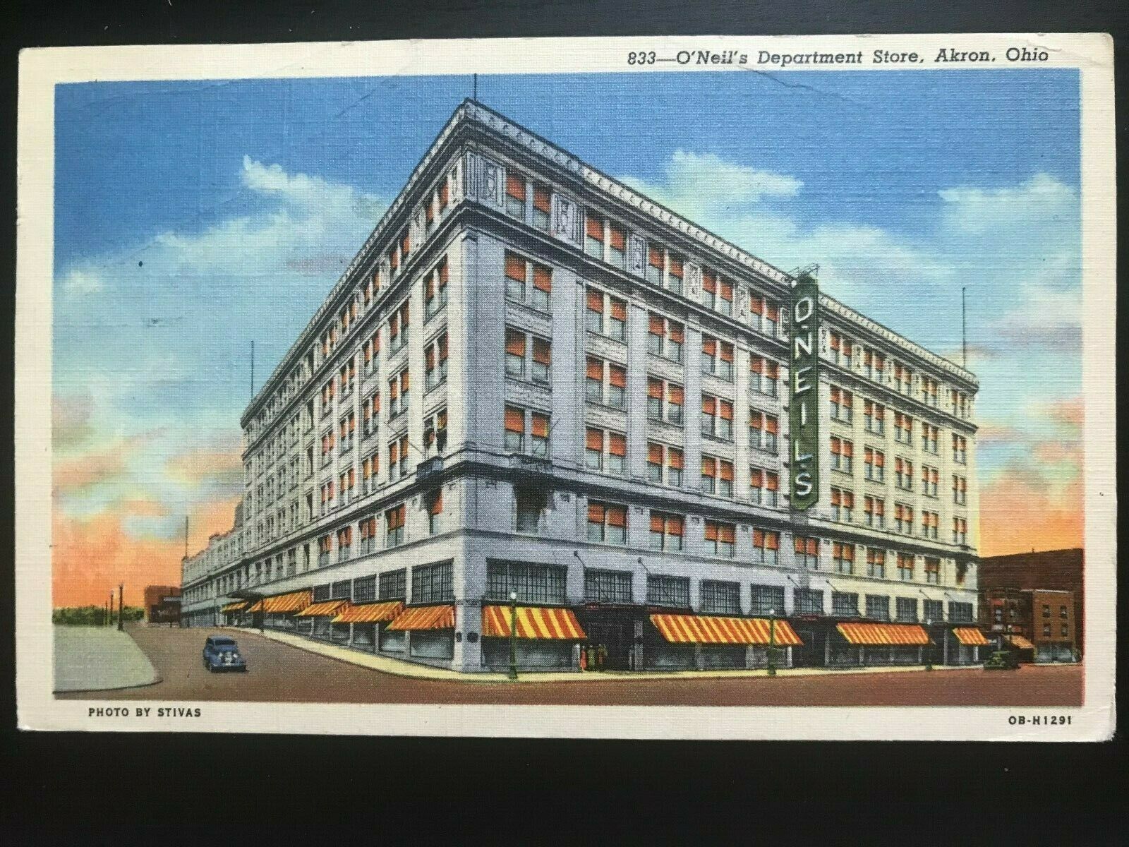 Vintage Postcard 1949 O'Neil's Department Store Akron Ohio United