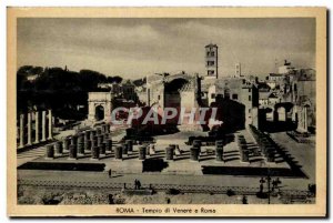 Italy Italia Roma Old Postcard Templo di Venere e Roma