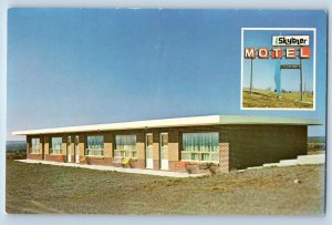 Moncton New Brunswick Canada Postcard Greetings from Skyliner Motel c1950's