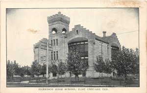 J8/ East Chicago Indiana Postcard c1910 Harrison High School Building  65