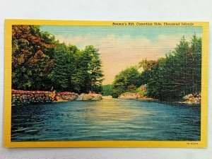 Vintage Postcard 1930's Benson's Rift Canadian Side Thousand Islands Hallam Vest