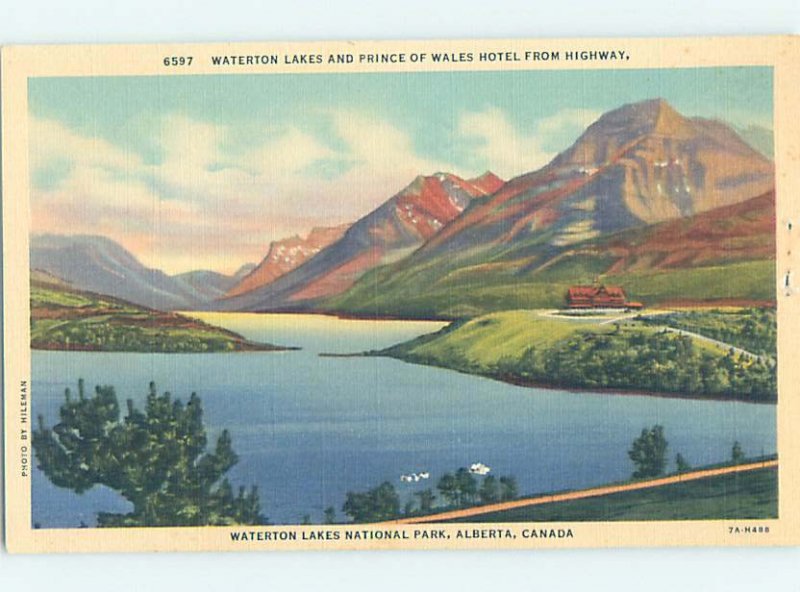 Linen HOTEL SCENE Waterton Park - Near Lethbridge Alberta AB AE1596