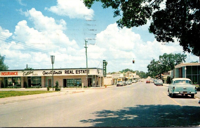 Florida New Port Richie West Main Street Business Section 1960