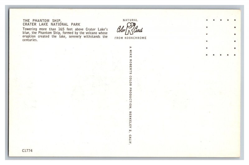 The Phantom Ship Crater Lake National Park Oregon Postcard