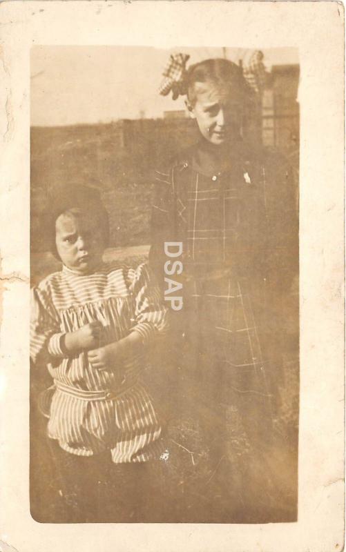 C38/ Beckemeyer Illinois Il Real Photo RPPC Postcard 1912 Children Dress Bows