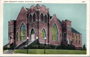 Postcard AL Sylacauga - First Methodist Church