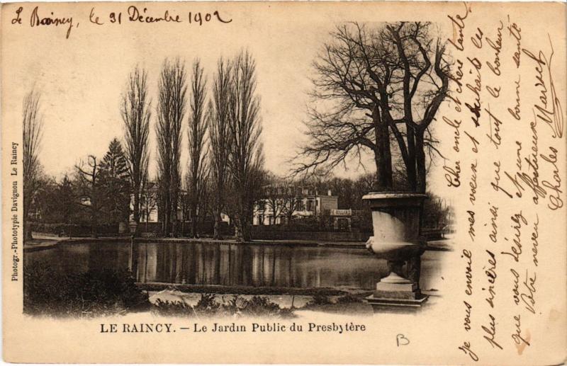 CPA Le RAINCY - Le Jardin Public du Presbytére (740387)