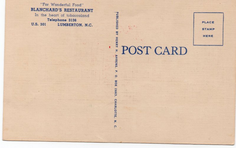 11040 Blanchard's Restaurant, Lumberton, North Carolina