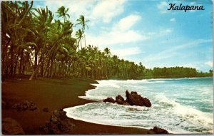 C. 1969 Black Sands Beach Scenery Kalapana,HI Hawaii Vintage Postcard