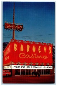 c1960 Barney's South Shore Home O'Houlihan's Hideout Lake Tahoe Nevada Postcard